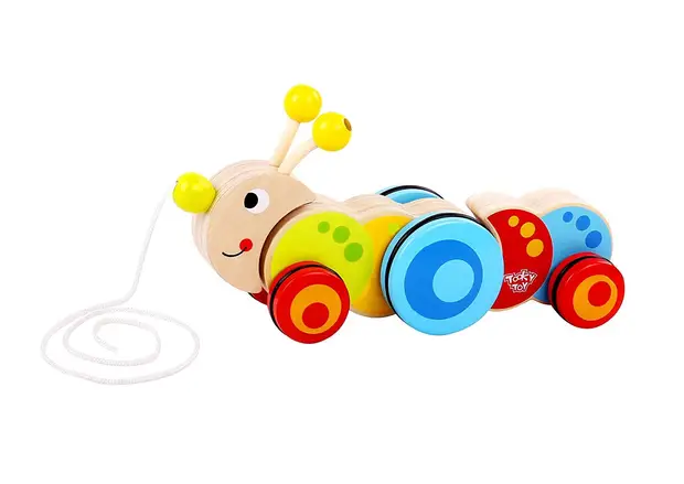Tooky Toy Wooden Pull Along - Caterpillar