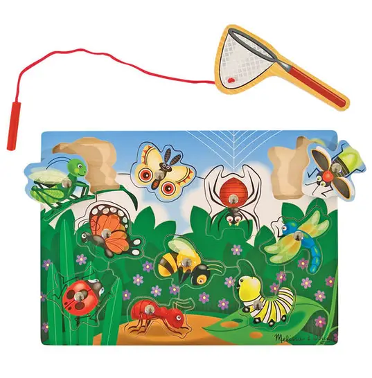 Melissa & Doug Magnetic Wooden Bug-Catching Puzzle Game