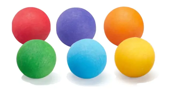 Grimm's 6 Rainbow Wooden Balls
