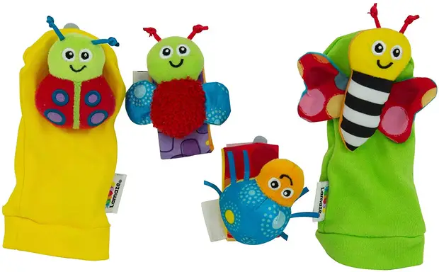 Lamaze Gardenbug Wrist Rattle Foot Finder Set
