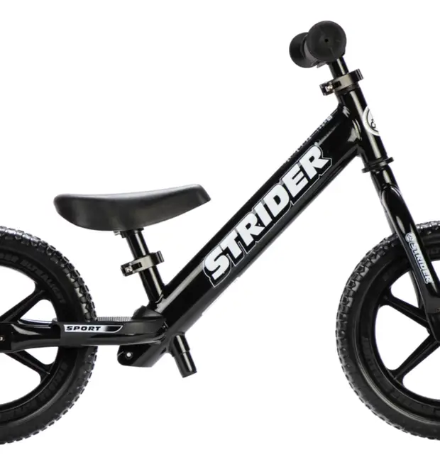 Strider 12 Sport Balance Bike: Black