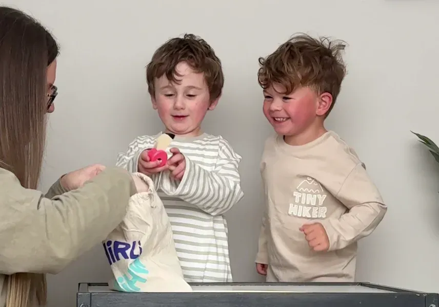 Children sharing a Whirli bag